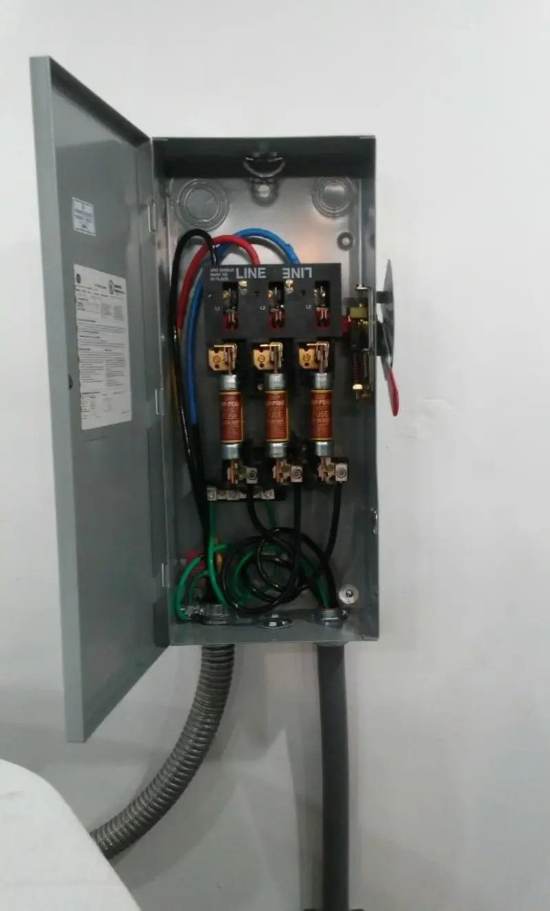 Three-phase disconnect switch installed for Electrical Wiring & Rewiring in Naples